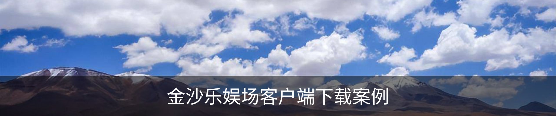 金沙乐娱场客户端下载案例